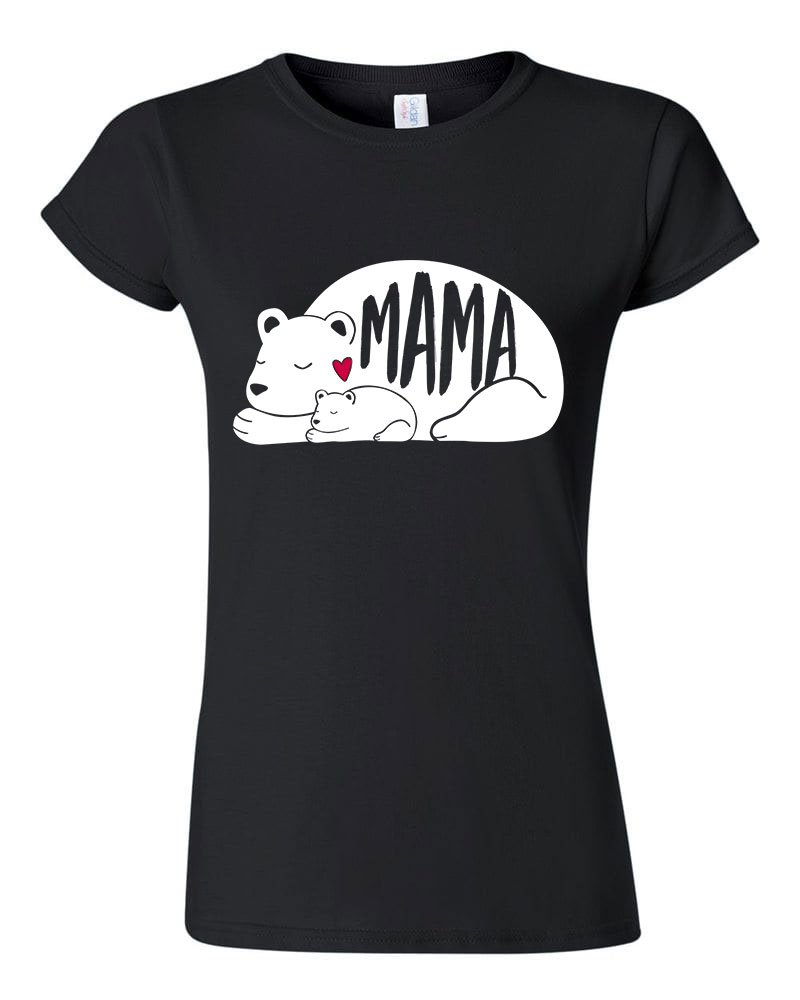anyák napja mama anya mama bear medve Fekete Női Póló