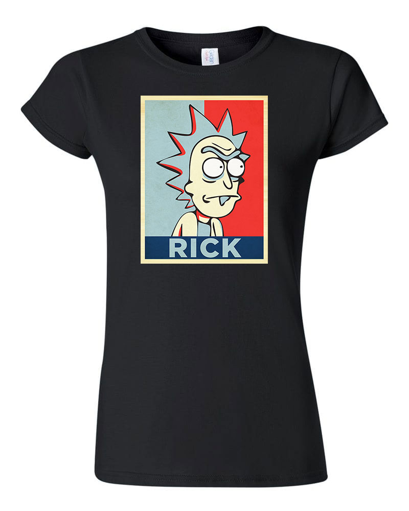 rick és morty Fekete Női Póló