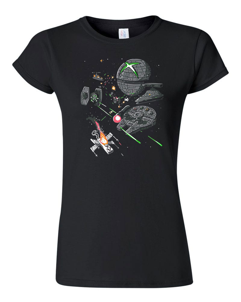 gamer konzolok console joystick star wars Fekete Női Póló