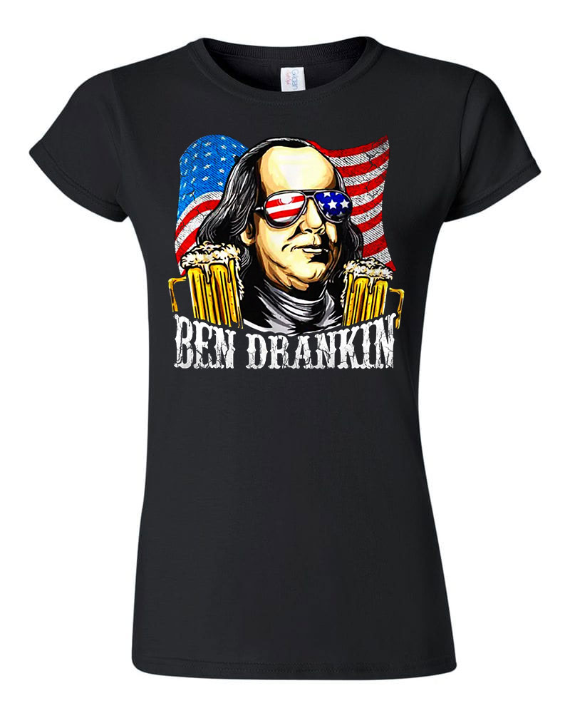 sör alkohol benjamin franklin humor Fekete Női Póló