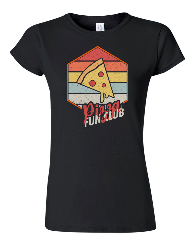 pizza Fekete Női Póló