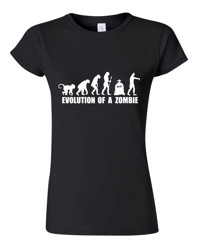 zombi humor evolúció Fekete Női Póló