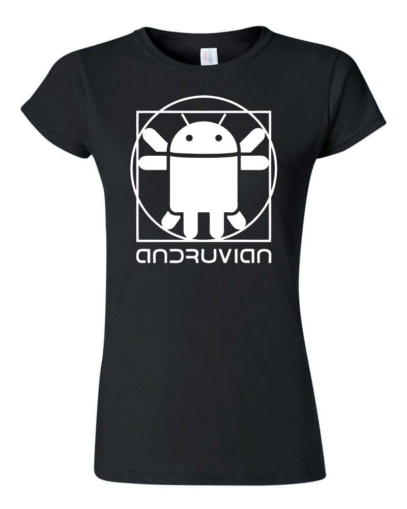 android Vitruviu Fekete Női Póló