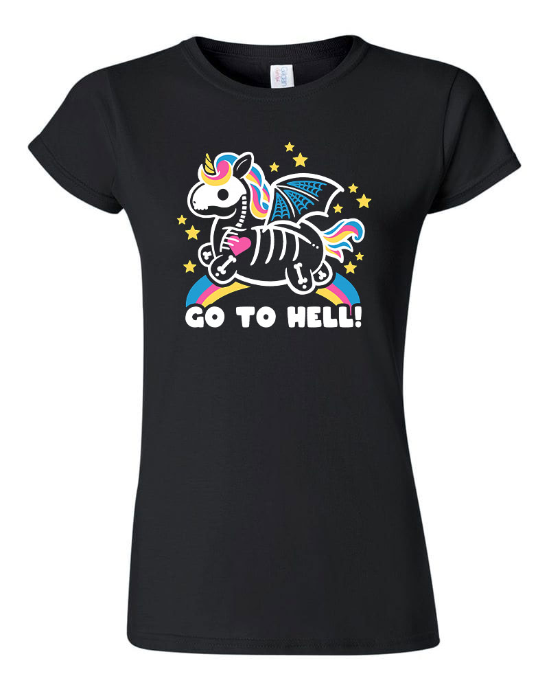 go to hell Fekete Női Póló