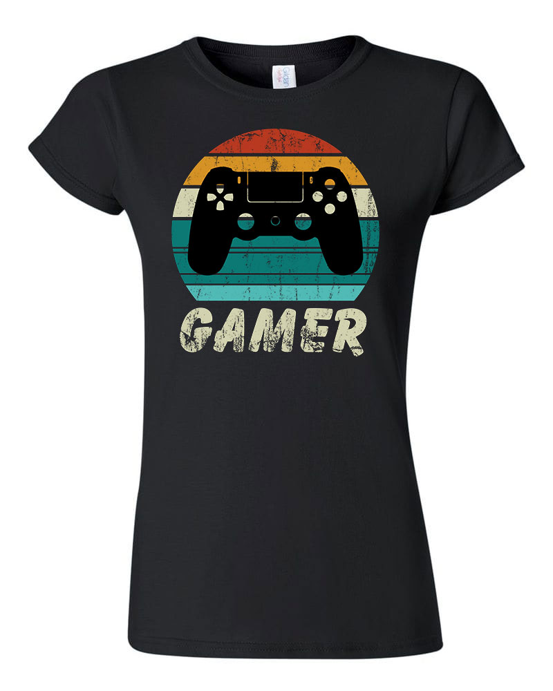 gamer Fekete Női Póló
