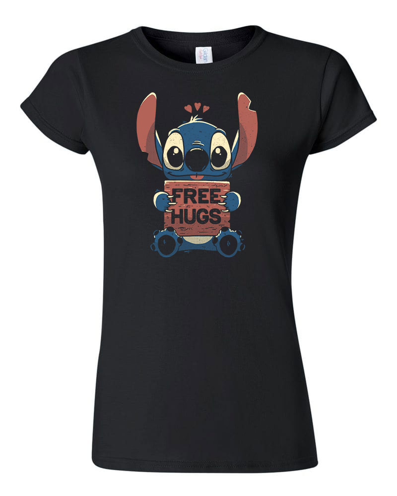 stitch Fekete Női Póló