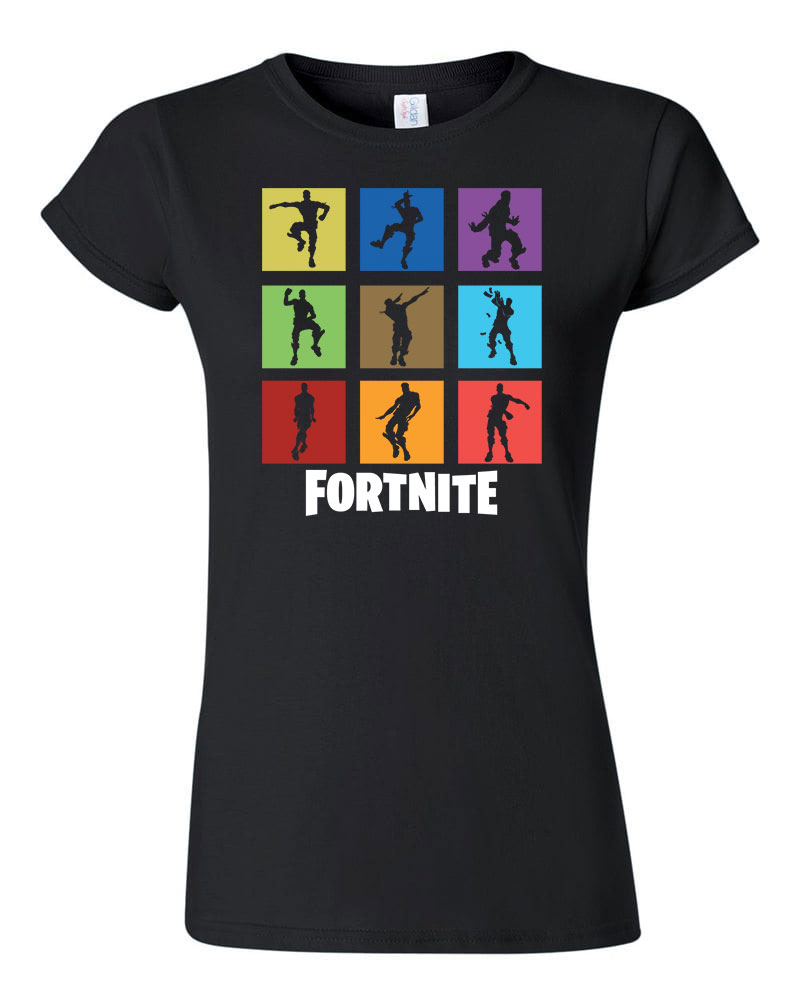 Fortntie emotok Fekete Női Póló