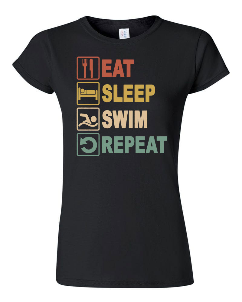 úszás úszós swim Fekete Női Póló