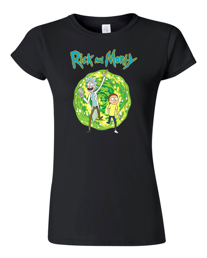 rick and morty Fekete Női Póló