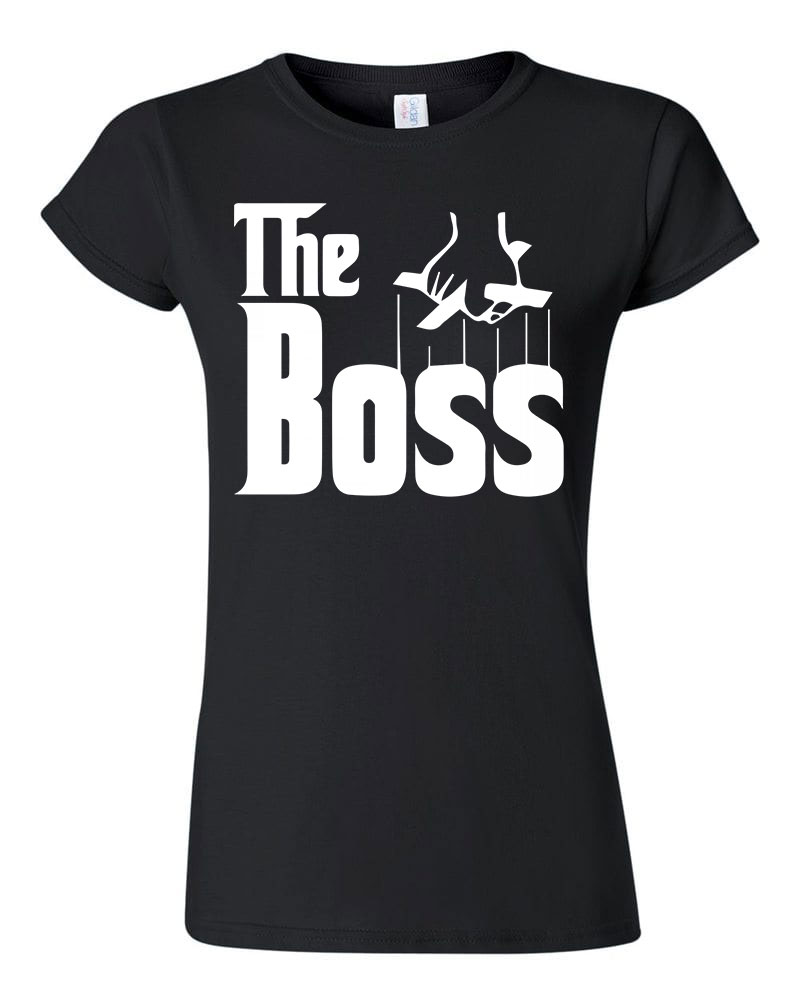 the boss főnök Fekete Női Póló