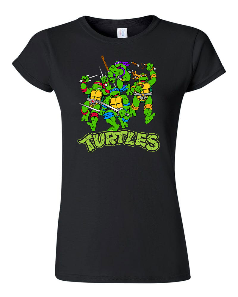 tini ninja teknőcök tmnt Fekete Női Póló