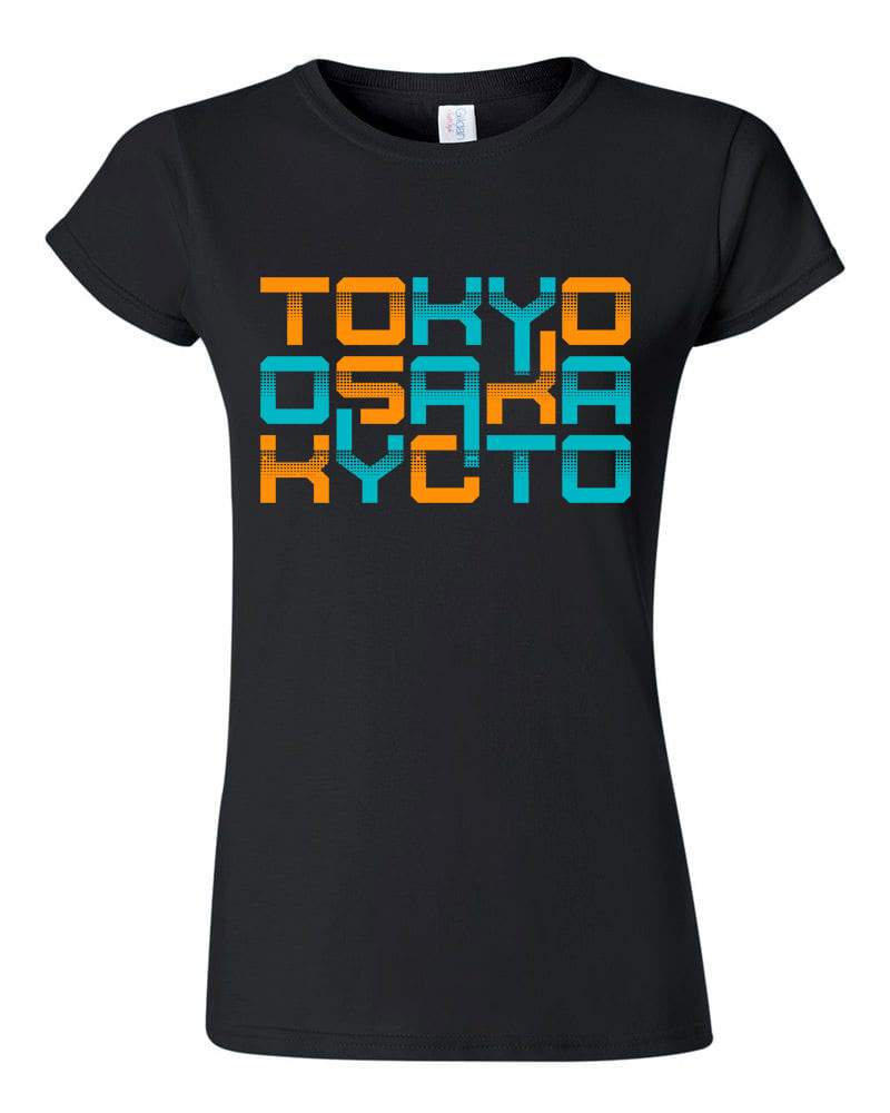 japán tokyo kyoto Fekete Női Póló
