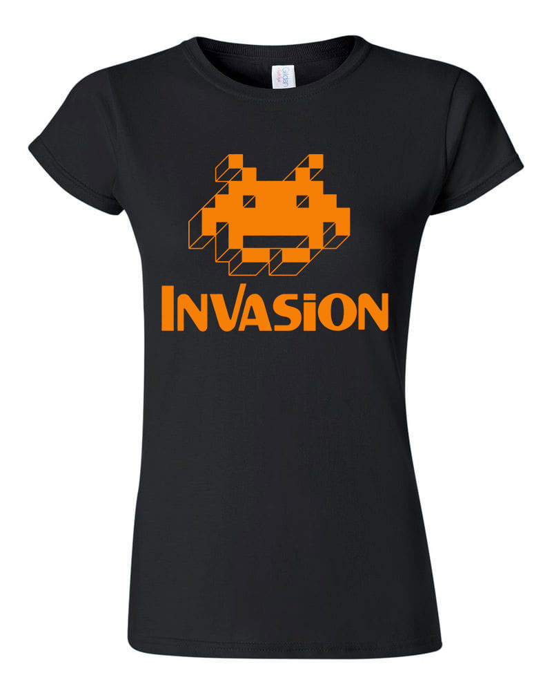 invasion invázió gamer Fekete Női Póló