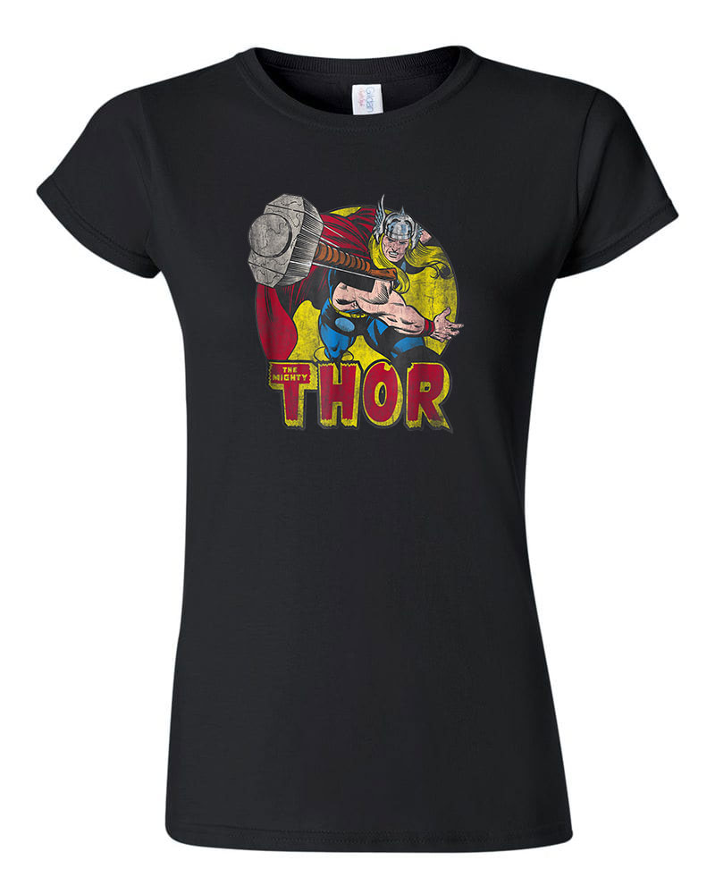 thor avengers bosszúállók Fekete Női Póló