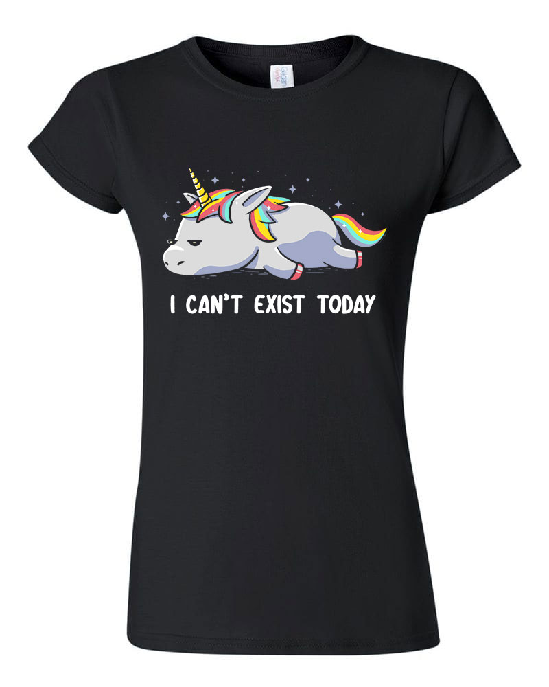 unikornis unicorn Fekete Női Póló