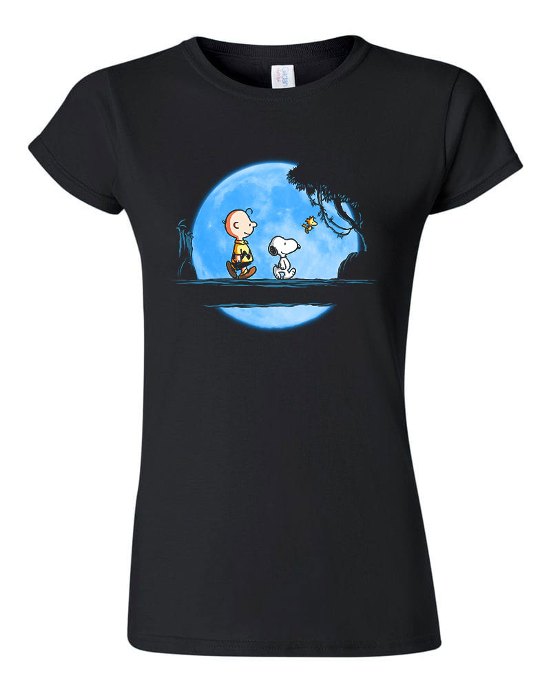 charlie brown snoopy Fekete Női Póló