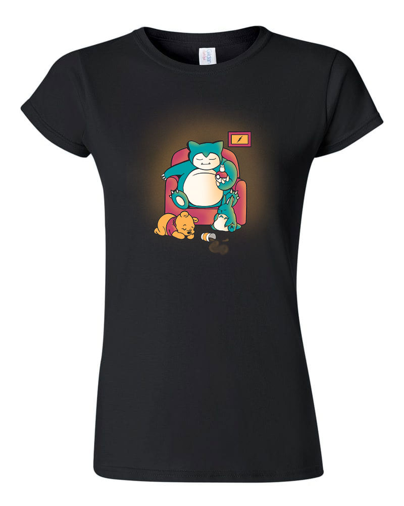 snorlax micimackó totoro Fekete Női Póló