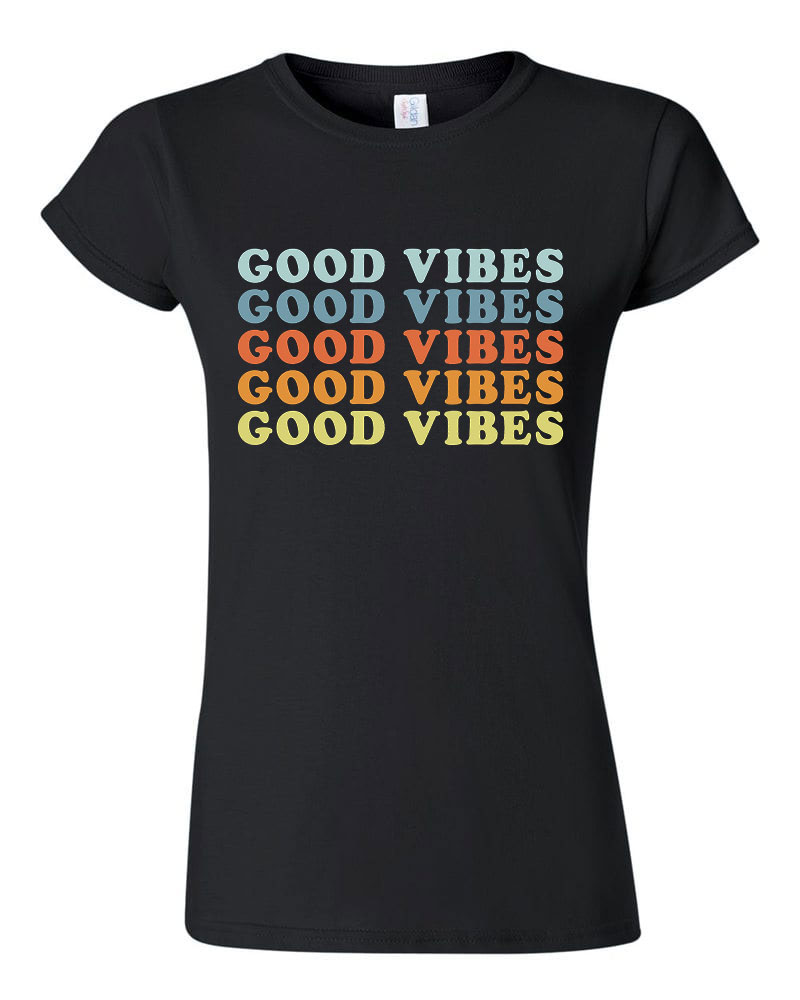 good vibes  Fekete Női Póló