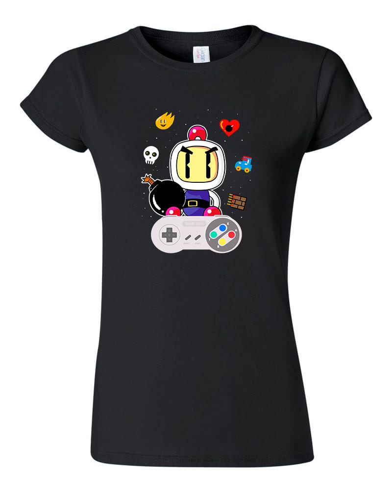 bomberman Fekete Női Póló