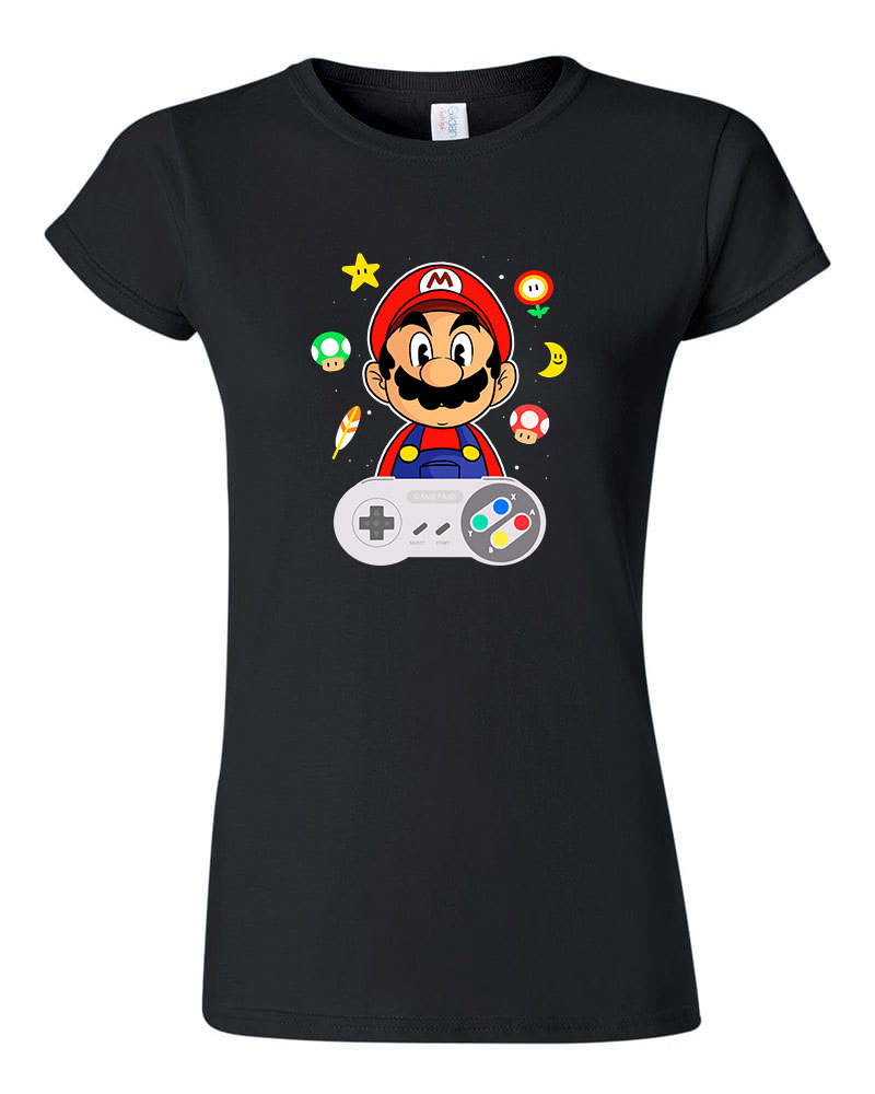 super mario Fekete Női Póló