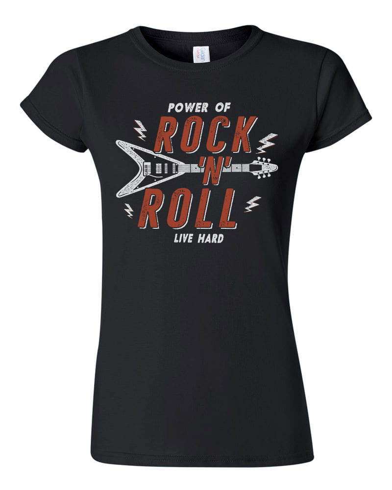 Rock And Roll Fekete Női Póló