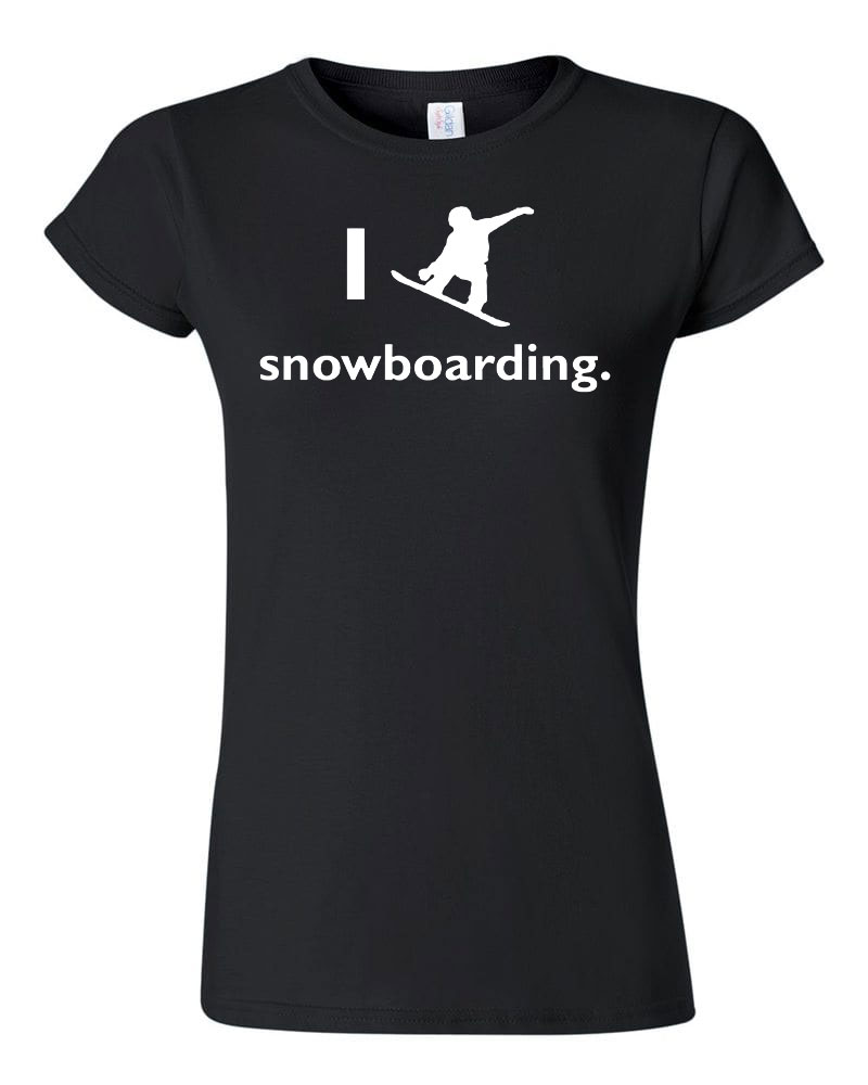 i love snowboard Fekete Női Póló