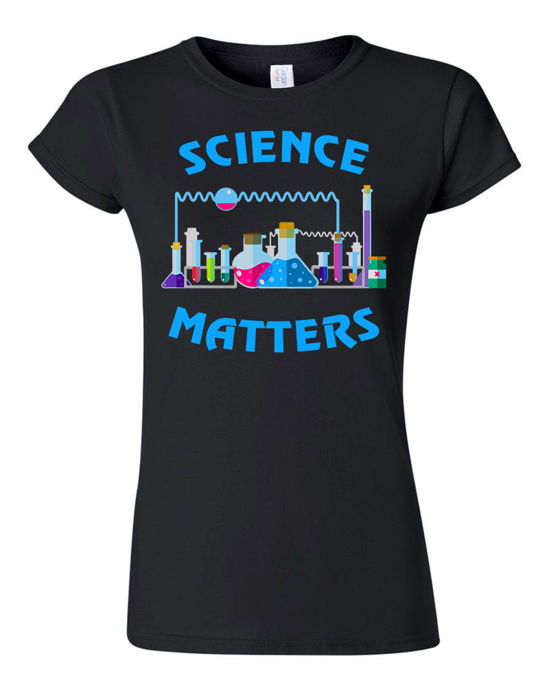 tudomány science Fekete Női Póló