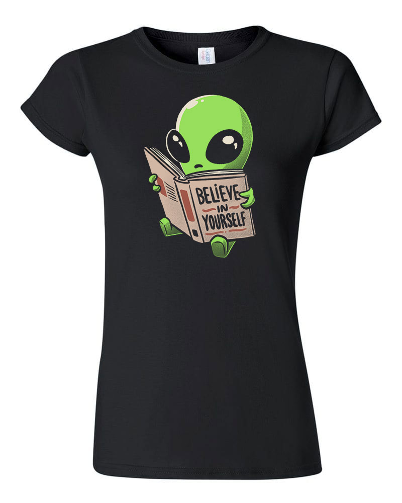 ufo believe in yourself Fekete Női Póló