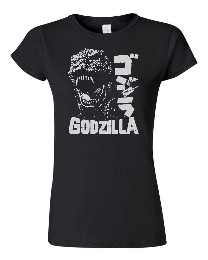 retro godzilla Fekete Női Póló