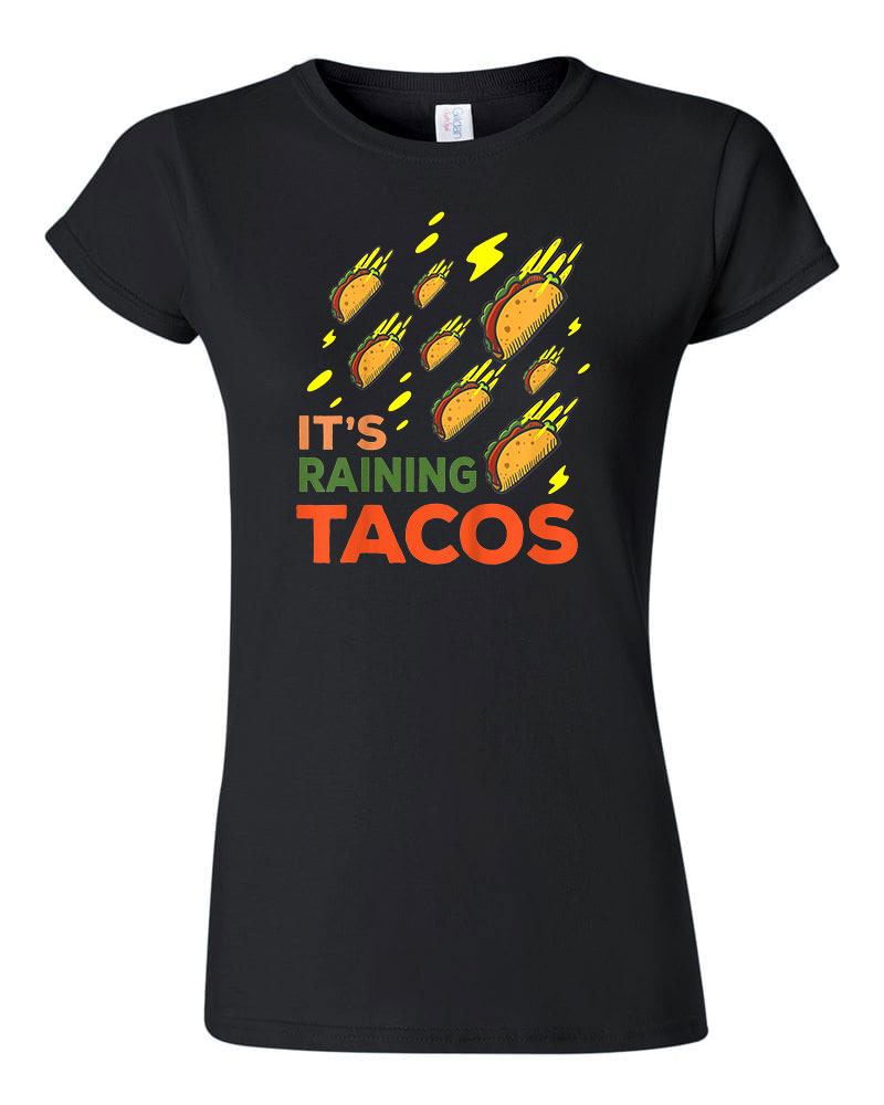 raining tacos Fekete Női Póló