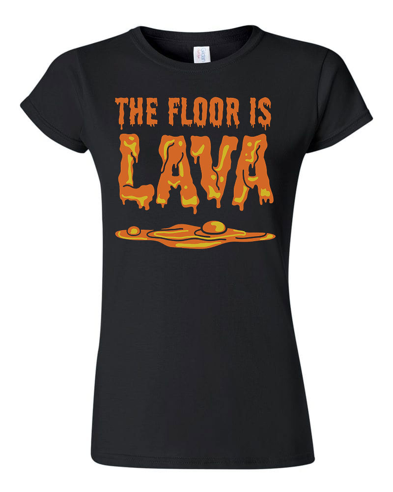 floor is a lava Fekete Női Póló
