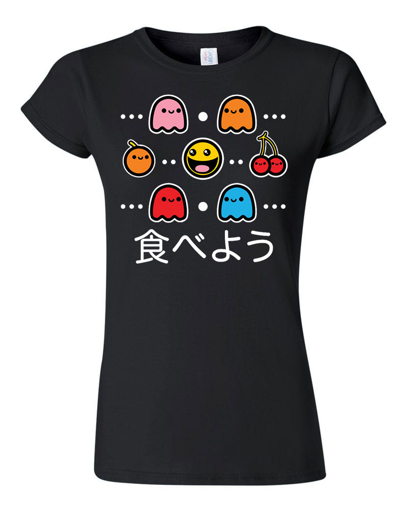 pac man japán Fekete Női Póló