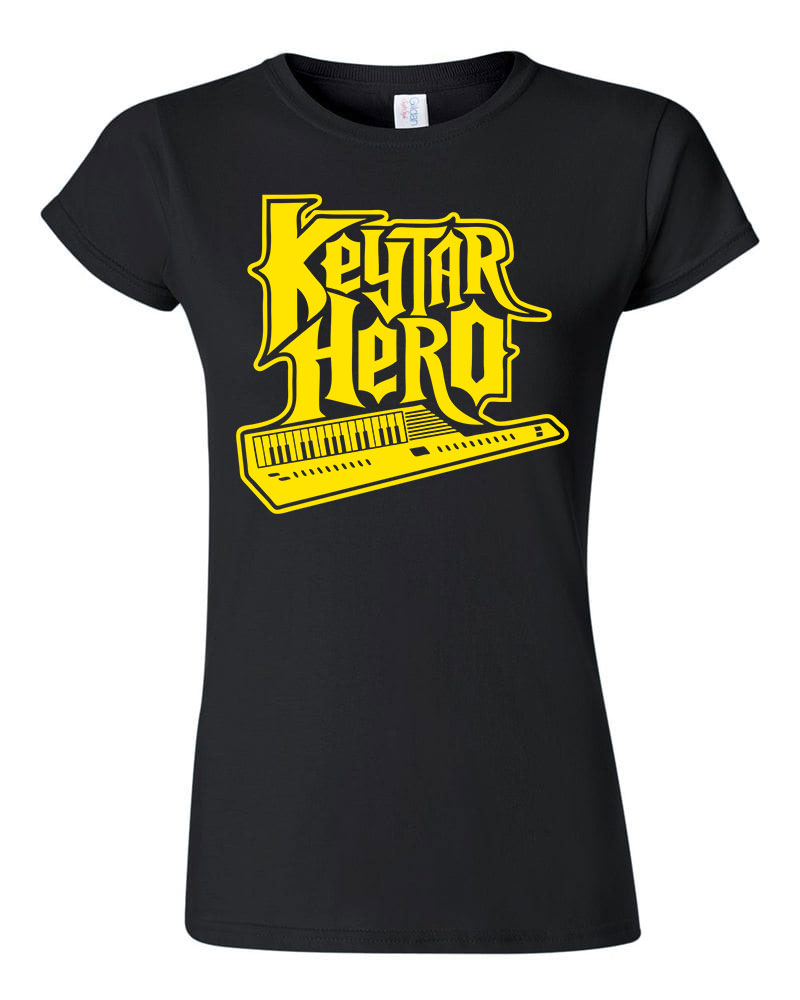 keytar hero billentyű hangszer Fekete Női Póló