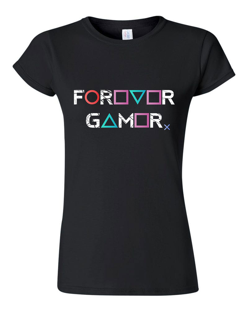gamer forever playstation ps4 ps5 Fekete Női Póló