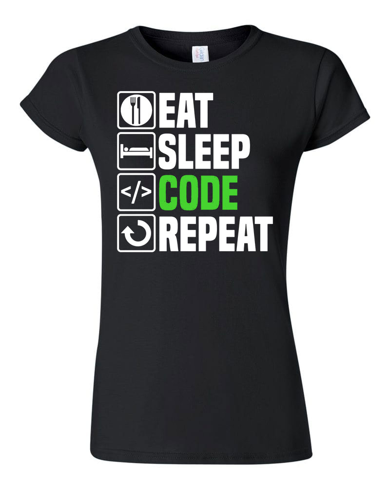 programozás programozó coding Fekete Női Póló
