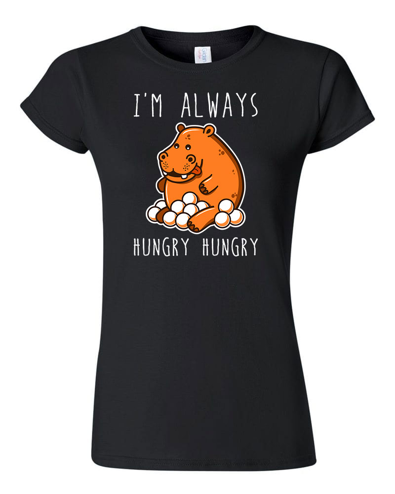 hungry hippo Fekete Női Póló