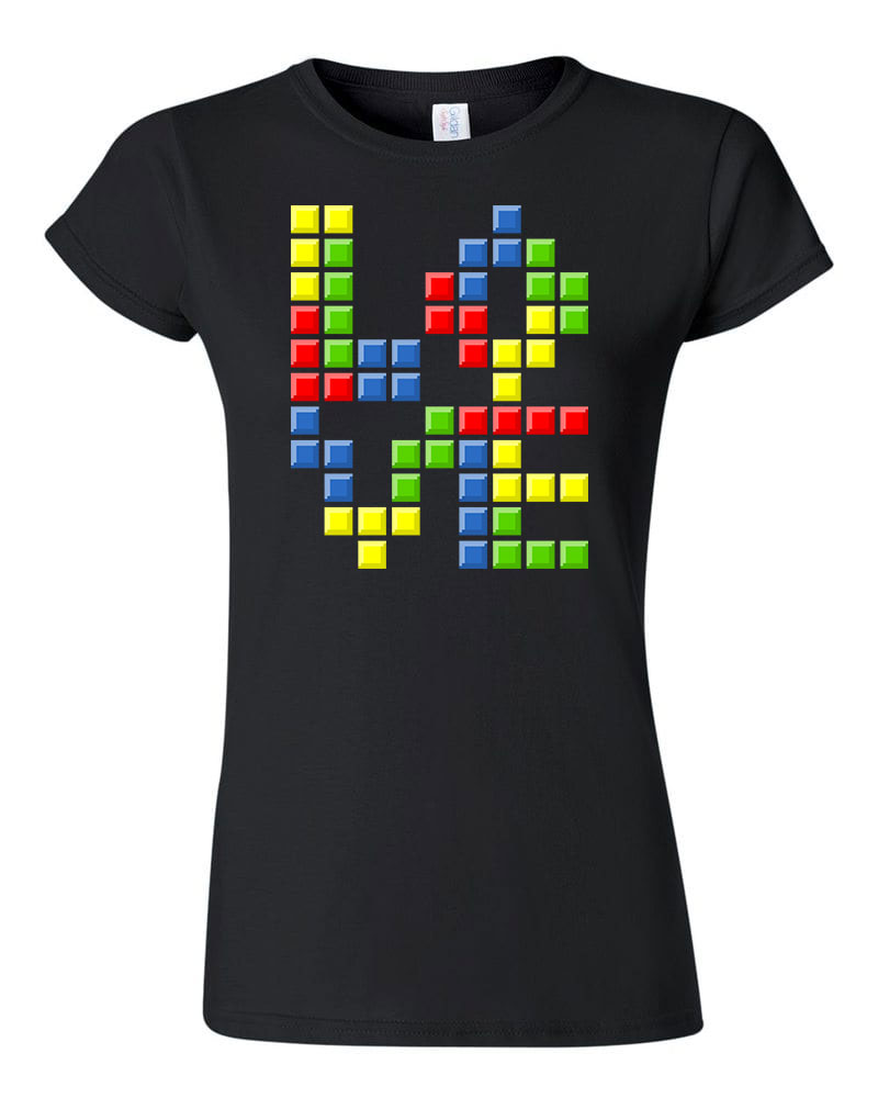 love tetris tetrisz Fekete Női Póló