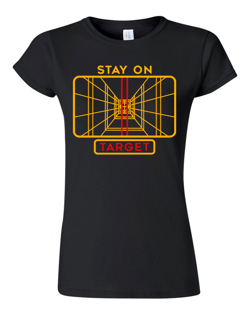 star wars stay on target radar Fekete Női Póló