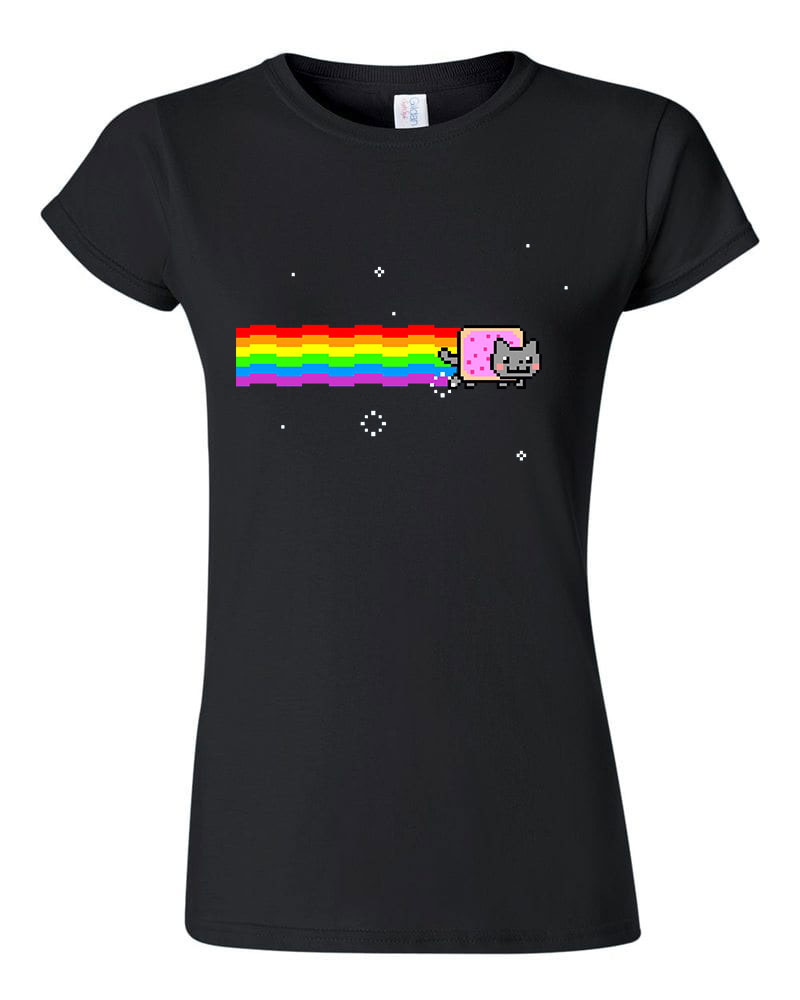 nyam cat macska Fekete Női Póló
