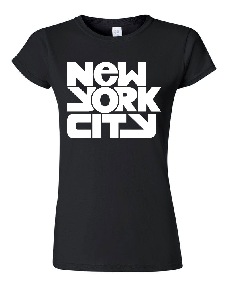 new york city Fekete Női Póló
