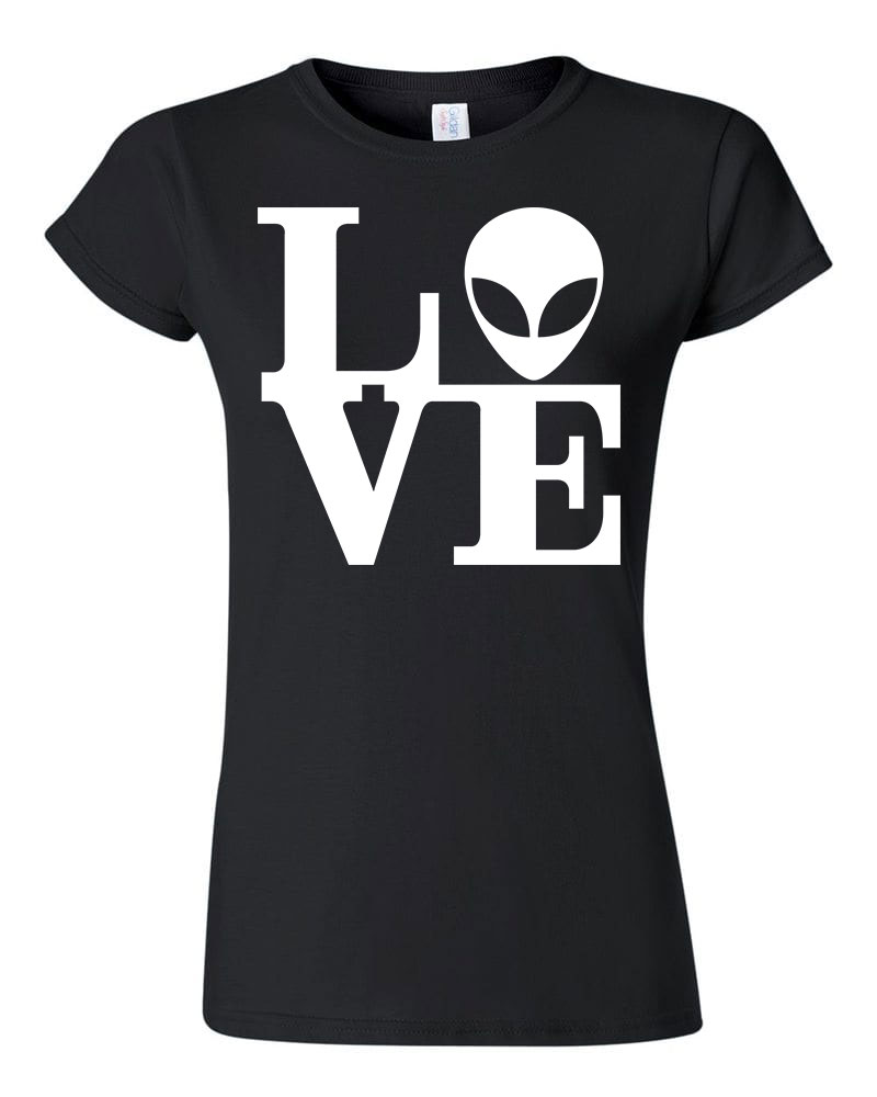 ufo love Fekete Női Póló