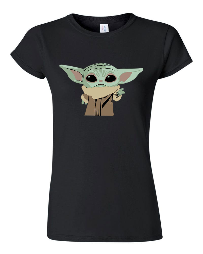 baba yoda baby yoda mandalorian Fekete Női Póló