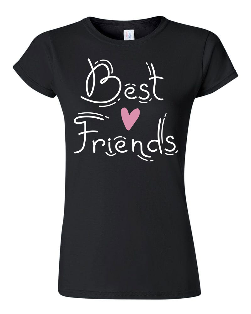 best friends bff barátság Fekete Női Póló