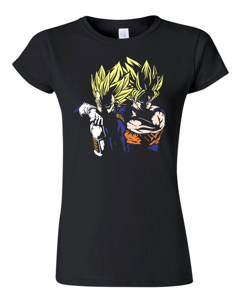 son goku vegeta dragon ball Fekete Női Póló