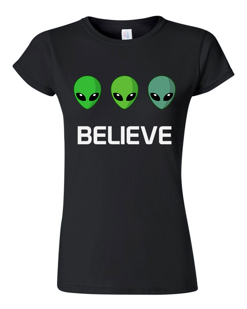 ufo believe Fekete Női Póló