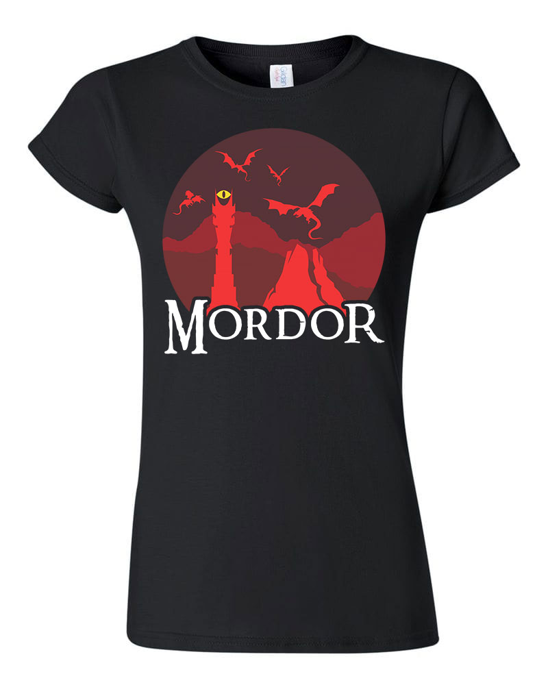 lord of the rings gyűrűk ura mordor Fekete Női Póló