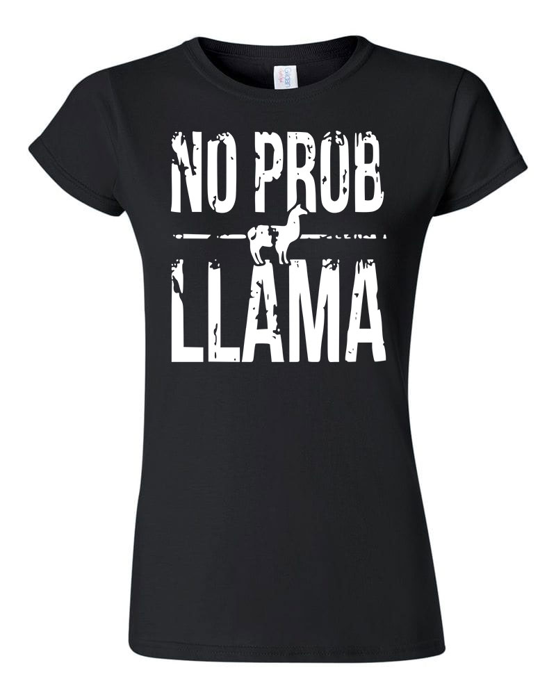 no probllama láma Fekete Női Póló