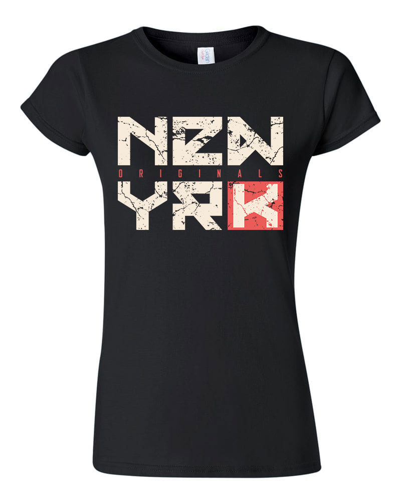 new york city Fekete Női Póló