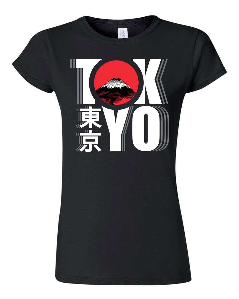 Tokyo japán japan Fekete Női Póló