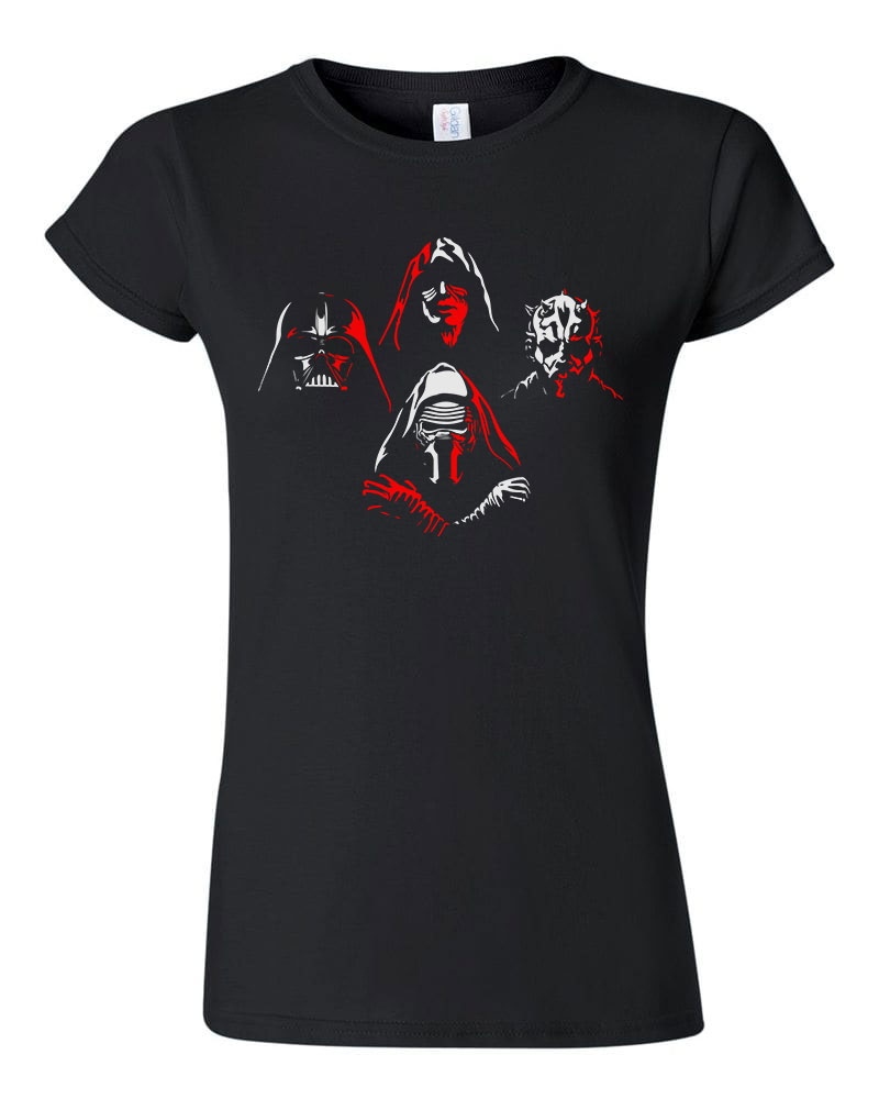 darth vader kylo ren darth maul emperor star wars sith Fekete Női Póló
